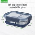 thumbnail image 5 of ProKeeper+ Borosilicate Glass Lunch and Salad Storage Container with Silicone Base and Snap-Lock Lid, 5 of 9