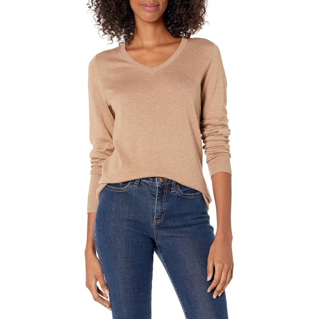 walmart Essentials Womens Lightweight V-Neck Sweater