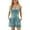 Blue, variant on Women's Summer Rompers Boho Tropical Fall Casual Loose Fit Shorts Printed Sleeveless Adjustable Spaghetti Strap Low Back Jumper Jumpsuits w/ Pockets Green XX-Large