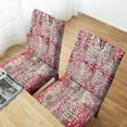 thumbnail image 5 of Boho Pink Red Chair Covers Dining Chair Cover Modern Abstract Stretch Dining Chair Slipcover Removable Washable Kitchen Chair Cover Parson Chair Covers for Living Room Dining Room Set of 6, 5 of 6