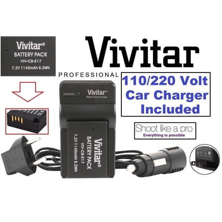 Li-Ion LP-E17 Battery And Dual 110/220V Charger For Canon EOS Rebel T6s T6i