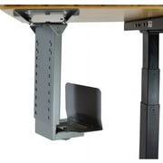 CPU2 under desk steel cpu holder swivels 360 slides in and out pc tower mount cage holder ergonomic standing desk accessory desk organization de clutter metal adjustable height width gray