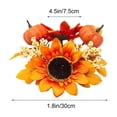 thumbnail image 7 of PoyoKee Fall Wreath - Halloween Indoor Decor, Halloween Pumpkin Maple Leaf Candle Wreaths for Front Door, Thanksgiving Fall Decor for Table, 11", 7 of 7