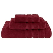 American Soft Linen 3 Piece, Turkish Cotton Premium & Luxury Towels Bathroom Sets, 1 Bath Towel 27x54 inch, 1 Hand Towel 16x28 inch & 1 Washcloth 13x13 inch [Worth $36.95] Burgundy Red