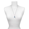 thumbnail image 3 of Delight Jewelry Silvertone Blue Ribbon Silvertone Always My Sister Bar Charm Necklace, 23", 3 of 4