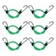 thumbnail image 1 of Uxcell 6Pcs Cuerda elástica con ganchos de 16" Cuerdas elásticas de goma para correas de camping al aire libre, verde y blanco, 1 of 6