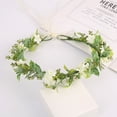 thumbnail image 1 of Corona de Flores Nupcial de Boda, Tocado de Guirnalda, Diadema Floral de Boda, con Cinta Ajustable, para Fiesta, Ceremonia de Boda, Fresca y Hermosa (Estilo a) ER, 1 of 5