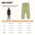 thumbnail image 4 of Lsque White Polka Dot Sunflower Print Women's Pajama Pants, Lounge Pant - Comfortable Home Wear,Elastic Waistband, Stylish Design-XX-Large, 4 of 9