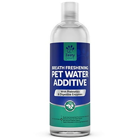 Water Additive for Dogs & Cats - Pet Dental Care for Bad Breath and Healthy Teeth - Premium Freshener With Digestive Enzymes & Prebiotics - 16 FL