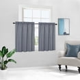 thumbnail image 7 of Yiwa Waterproof Kitchen Curtains Rod Pocket Waffle Weave Small Window Treatment for Bathroom, 30"x36", Blue, Set of 2, 7 of 7