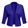 thumbnail image 4 of FOLUNSI Women's 3/4 Sleeve Cropped Cardigans Sweaters Jackets Open Front Short Shrugs for Dresses, 4 of 7