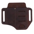 thumbnail image 1 of Funda de cuero con organizador Edc de bolsillo con 2 bolsillos para cuchillo Afortunado Sencillez, 1 of 1