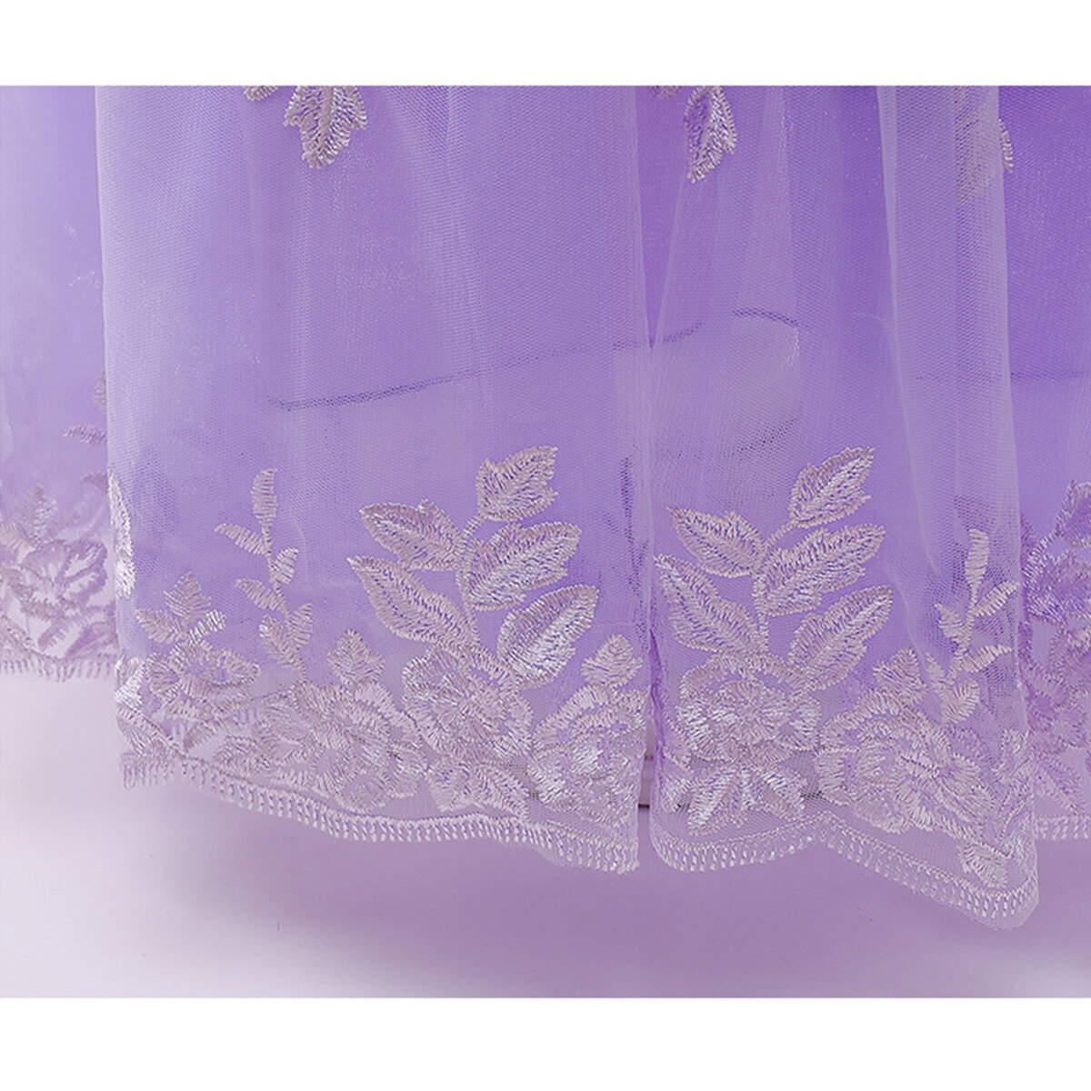 HAWEE Princess Dress with Puff Sleeves, Purple photo 6