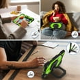 thumbnail image 6 of Dteck with Pencil Holder Case for Samsung Galaxy Tab S10 FE/S9 FE/S9 10.9 inch,Heavy Duty Silicone Case 360 Degree Rotating Handle Stand Cover with Shoulder Strap,Black+Green, 6 of 9