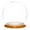 Oak Veneer Base, variant on Plymor 6" x 7" Glass Display Dome Globe Cloche (no Base)