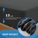 thumbnail image 4 of Juego de sábanas Simple Deluxe, tamaño queen, ligero, negro, 4 of 7