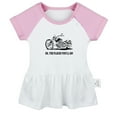 thumbnail image 2 of iDzn Oh The Places You'll Go Motorcycle Funny Dresses For Baby, Newborn Babies Skirts, Infant Princess Dress, 0-24M Kids Graphic Clothes (Pink Raglan Dresses, 6-12 Months), 2 of 5