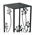 thumbnail image 5 of DecMode Contemporary Iron Plantstands, Matte Black 28"H, Set of 3, 5 of 15