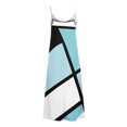 thumbnail image 5 of Lenago Robe Sans Manches Grande Taille pour Femmes Mode à Bretelles Col en V Sans Manches à Rayures Imprimées Ajustée Plage Longue Robe Été Robes de Plage en Liquidation, 5 of 5