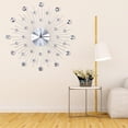 thumbnail image 4 of Reloj de Pared con Diamantes Brillantes, Exquisito Reloj de Pared metálico Brillante, Resistente a la decoloración Brillante para la Sala de Estar,(Silver Diamond) EOTVIA NO, 4 of 6