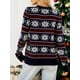 thumbnail image 3 of Suéter de Navidad para mujer, suéteres casuales de manga larga con cuello redondo de Navidad Romacci Camiseta de manga corta, 3 of 7