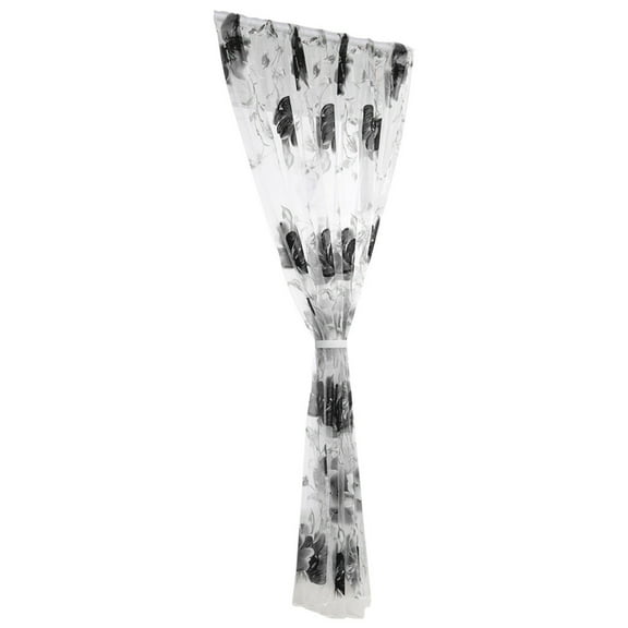 JeashCHAT Floral Sheer Curtain , Semi Sheer Window Curtain with Floral Pattern Printed, Window Curtain Panels Drapes Rod Pocket for Bedroom Living Room, 39"W x 98"L