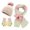 A-Pink211, variant on Bibifish Womens Hat Gloves Scarf Sets 3 Pc Bow Decorated Hat Scarf Gloves Three Piece Sweet Trendy Cold Warm Hat Sets For Ladies