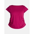 thumbnail image 5 of Terra & Sky Women’s Plus Pleated Shoulder Top with Short Sleeves, Size 0X-5X, 5 of 5