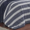 thumbnail image 6 of Nautica Home | Craver Collection | 100% Cotton Cozy & Soft, Durable & Breathable Striped Comforter & Matching Sham(s), Twin/Twin XL, Navy/White, 6 of 9