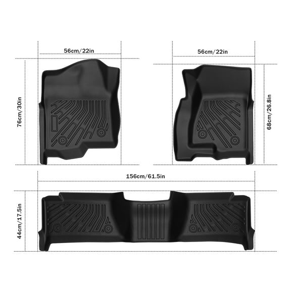 All-Weather Floor Mats for Chevrolet Silverado 1500 1999-2004,3PCS  Heavy Duty TPE Floor Liners, Waterproof Automotive Mats Full Set