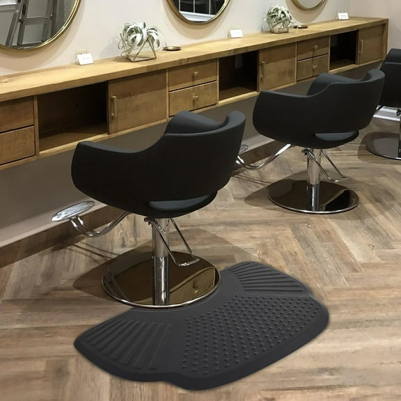 BarberPub 3.4'x5' Anti Fatigue Salon Barber Floor Mat for Hair Stylist Standing, 1'' Thick