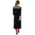thumbnail image 2 of Bimba Women Straight Black Kurta Kurti w/ Contrast Yoke Classic Indian Clothing, 2 of 7