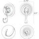 thumbnail image 5 of Colgador de corona, grande, transparente, reutilizable, resistente, con ventosa y toallitas, resistente de 22 libras, con ventosa de cristal para ventana, soporte para corona para decoración de corona de Navidad de Halloween, 2 unidades Ormromra WRMH-36-3, 5 of 7