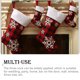 thumbnail image 2 of Billuyoard Bolsas de Navidad con estampado de copos de nieve, almacenamiento de dulces, calcetines de rejilla negros rojos de Navidad, contenedor de estilo Kits de decoración para fiestas Billuyoard HA069963-00, 2 of 6