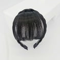 thumbnail image 4 of Pièce d'Élastique pour Perruque de Mode avec Frange avant, Postiche en Fibre Synthétique Résistante à la Chaleur pour le Front pour Femmes, Style Naturel et Enfilage Facile, Largeur de 13,5 cm, 4 of 8