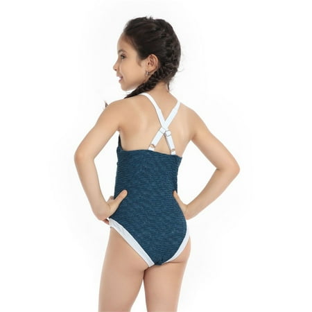 

Gubotare Teen Kids Girls Swimsuits OnePiece Kids Black Swimsuits Chest Pads Girl Sun Solid Color Cute Girls Bathing Suits Big Navy 18-24 Months