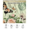 thumbnail image 7 of Butterfly Rose Bed Skirt California King Size 16" Drop Vintage Old Newspaper Ruffled Wrap Around Bed Skirts Adjustable Elastic Bedskirt Dust Ruffle for California King Size Bed, 7 of 7