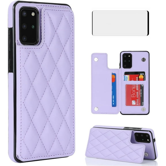 HCTian Phone Case for Samsung Galaxy S20 Plus S20  5G Wallet Cover with Screen Protector and Leather RFID Card Holder Stand Cell Accessories S20 5G S20plus 20S   S2O S 20 20  G5 Women Men
