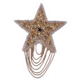 thumbnail image 2 of Visland Clothes Patch Multi-purpose Shiny Inlaid Tassel Design Sparkling DIY Handmade Five-pointed Star Jacket T Shirt Applique Sticker for Scarf, 2 of 8