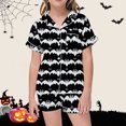 thumbnail image 2 of Weebloom Halloween Girl Pajamas Robes Soft Flip Collar Set Kids 2-13 Years Everyday Casual Wear Funny Nightwear,2-3 Years, 2 of 4