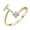 T, variant on Fridja Bold Initial Letter Open Ring,18K Gold Plated
