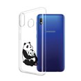 thumbnail image 2 of FINCIBO Soft TPU Clear Case Slim Protective Cover for Samsung Galaxy A10e A102U 5.83" 2019, Mother Baby Panda, 2 of 3