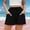 Black, variant on Itsame Womens Walk Shorts Drawstring Women Short Sweat Pants Tight Wide Leg Shorts Army Green Size 2XL