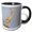 Black/White, variant on 3drose, Great Egret Perched on Old Stump in Wetland, Marion County, Illinois., 11oz Two-tone Blue Mug
