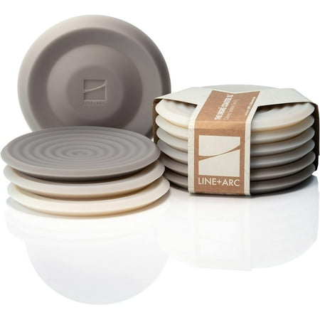 

Coasters XL (Sand Stone Set Of 6) By . 10Mm Thick Dishwasher Safe Stain-Resistant Outdoor Coffee Table Silicone Modern Century Drink Non-Absorbent Housewarming Gift