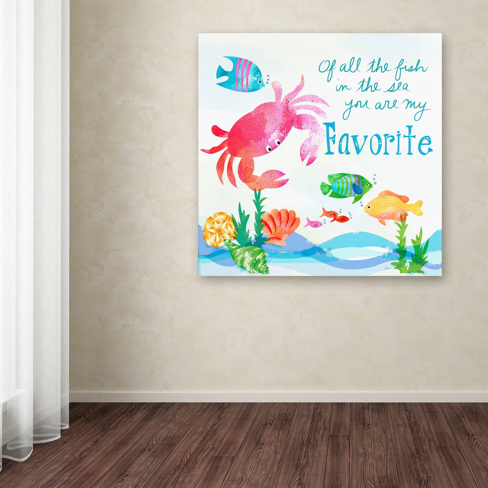Trademark Fine Art "Crab" Canvas Art by Lisa Powell Braun