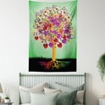 thumbnail image 4 of Tree of Life Tapestry, Colorful Magic Love Tree Blossomed Heart and Round Leaves and Roots Life Theme, Wall Hanging for Bedroom Living Room Dorm Decor, 60W X 80L Inches, Multicolor, by Ambesonne, 4 of 5