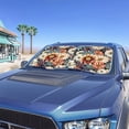 thumbnail image 5 of Chririnla Windshield Sun Shade Bright Blossom Car Sunshade UV Protection Heat Reflective Sun Visor Window Cover 28.5x25.5 in Automotive Windshield Shades for Women, 5 of 7