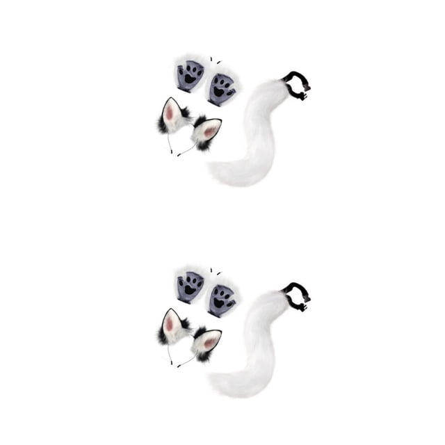 Qarigey Ears Tail Cosplay Props for Halloween Parties Fancy Carnival Dress Type1 NO1