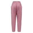 thumbnail image 6 of ibiyuan Women's Pants High Waist Wide Leg Cotton Palazzo Pants for Women Casual Womens Trousers Drawstring Lounge Pants Summer Beach Vacation Clothes, 6 of 6